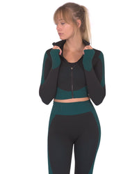 Veste Seamless Trois — Noir & Bleu