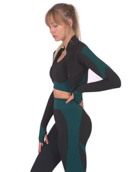Veste Seamless Trois — Noir & Bleu